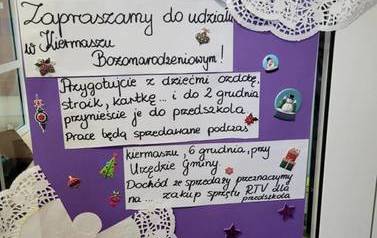 Ogłoszenie Kiermasz Bożonarodzeniowy 1