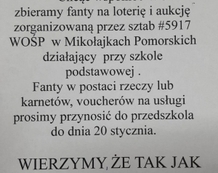 Wielka Orkiestra Świątecznej Pomocy-ogłoszenie 2
